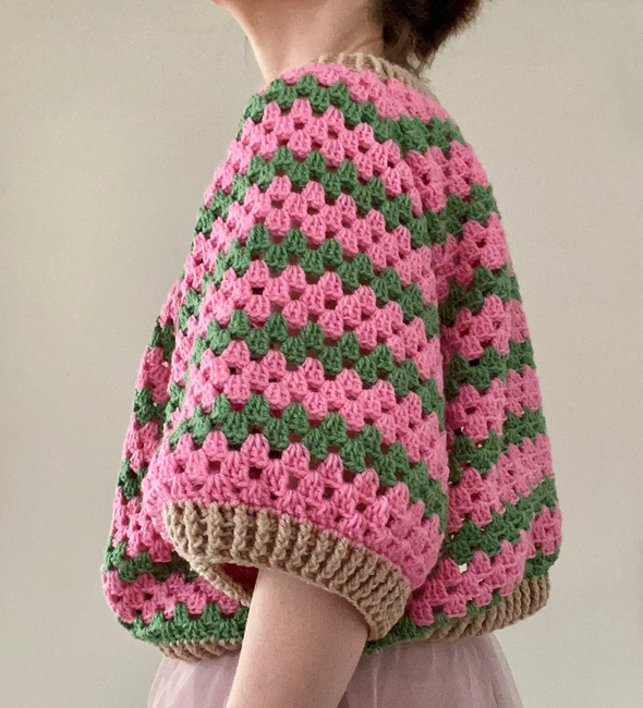 Strawberry Oversized Sweater: Crochet pattern