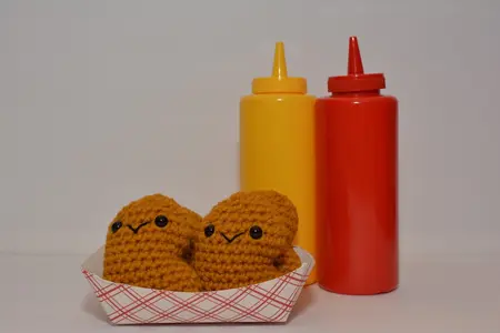  Handmade Crochet Personalized Positive Chicken Nugget