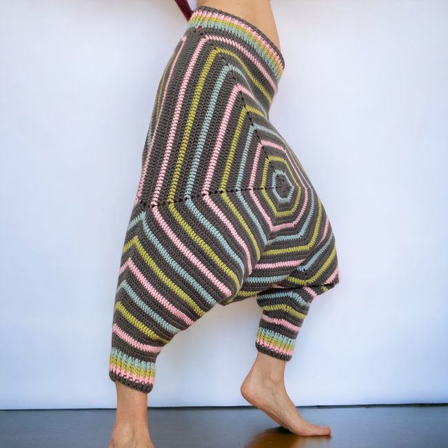 Harem Pants Boho Trousers: Crochet pattern