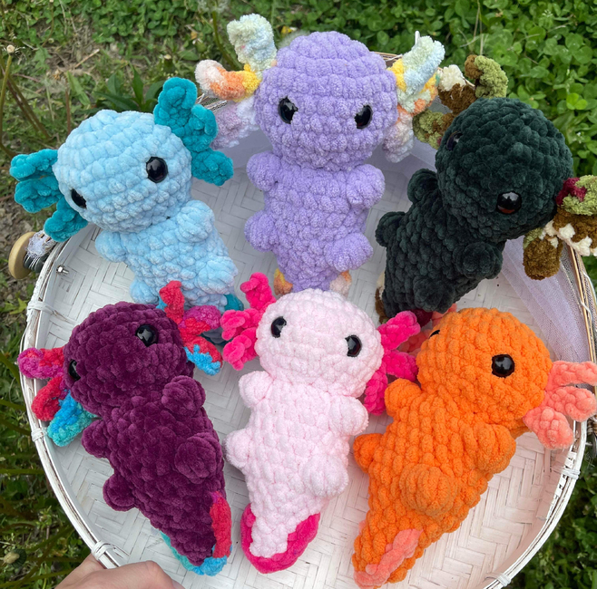 Crochet Mini Axolotl 