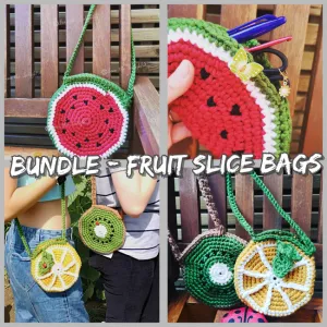 Fruit Slice Bags crochet bundle