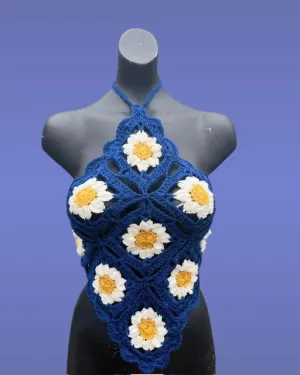 English Daisy Crochet Crop Top