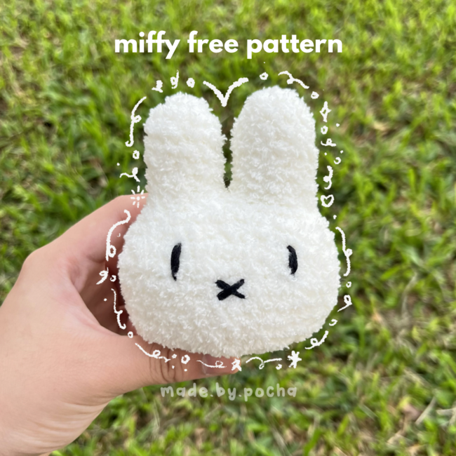 Crocheted Miffy Bunny Keychain !