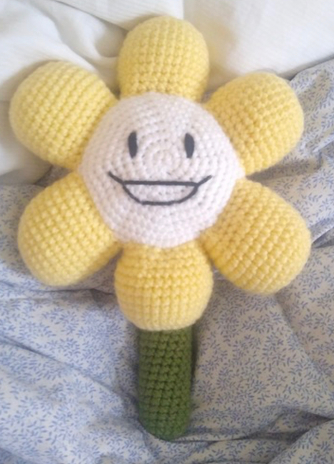 So I received my Flowey plushie and this is the first thing I did