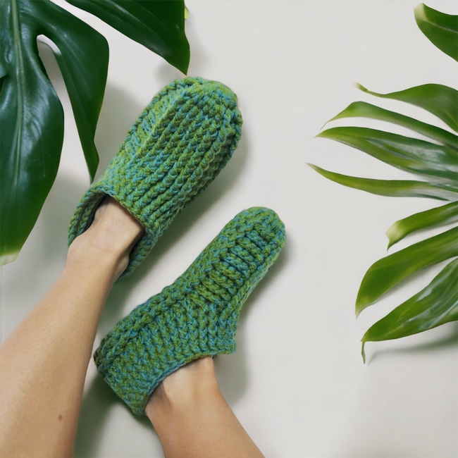 Crochet Non Slip Women Slipper Socks