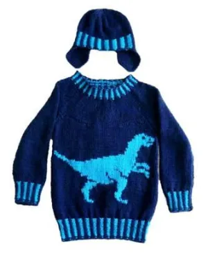 Velociraptor Sweater and Hat