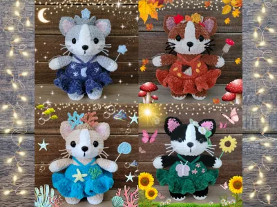 Luna the night sky fairy, Aurelia the woodland fairy,  Marina the ocean fairy & Posie the garden fairy (4-in-1)