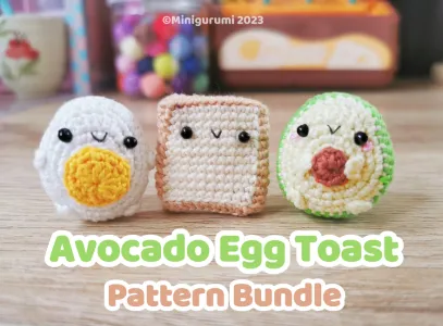 3-in-1 Avocado Egg Toast Pattern Bundle