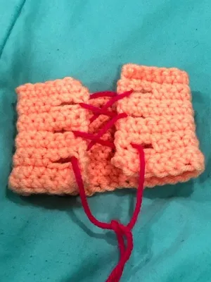 Criss-Cross Corset Crochet Cup Cozy Pattern