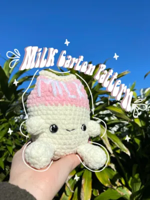 Crochet Milk Carton with legs Crochet Patern