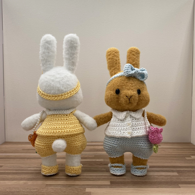 Rabbit And Tulip Crochet Kit For Beginners, Amigurumi Stuffed