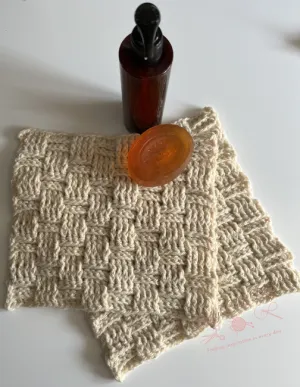 Basketweave Crochet Washcloth