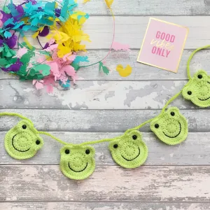 Kawaii Frog Crochet Bunting