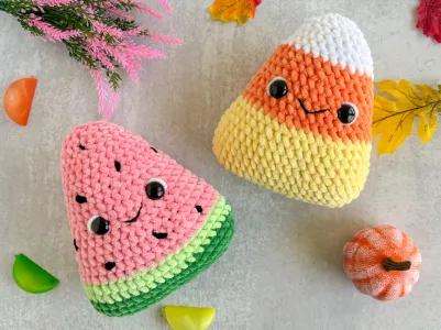 Candy Corn and Watermelon 2-in-1 Pattern