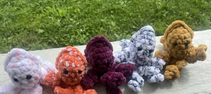 Mini Squid- no sew crochet pattern