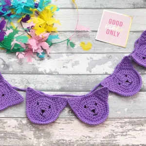 Kawaii Cat Crochet Bunting