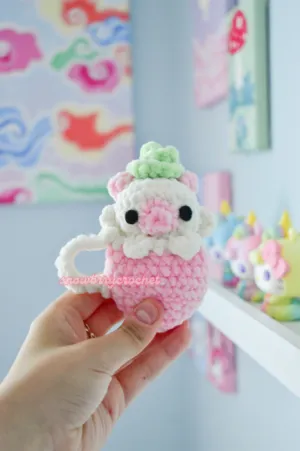 Strawberry Matcha Cow Crochet Pattern
