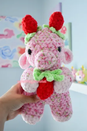 Pocky the Strawberry Cow Crochet Pattern