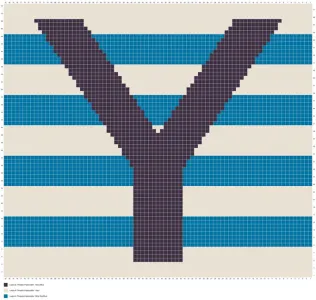 Letter Y Baby Blanket - Striped Initial Blanket