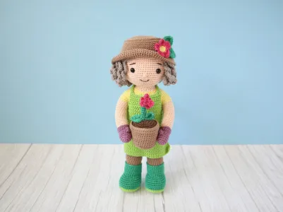 Gloria the Gardener Amigurumi Doll