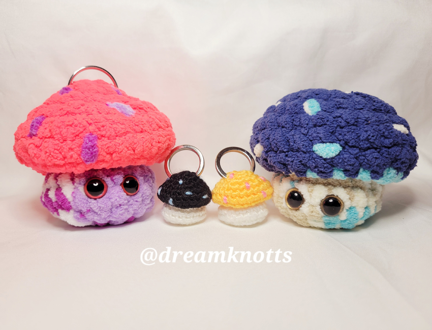 Crochet Mushroom Earrings — Pops de Milk - Fun and Nerdy Crochet Patterns