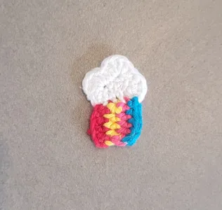 Rainbow cloud applique