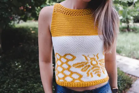 Queen Bee Crochet Tank Top