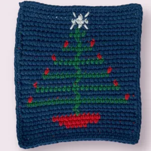 Twilight Christmas Tree coaster - Tapestry Crochet