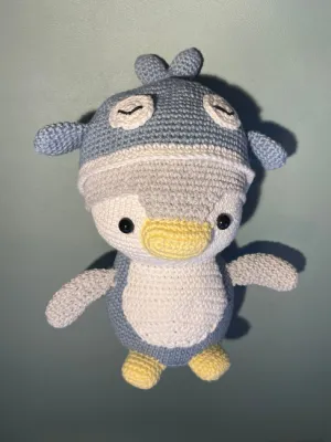 Pip the Penguin in a Whale Hat Costume