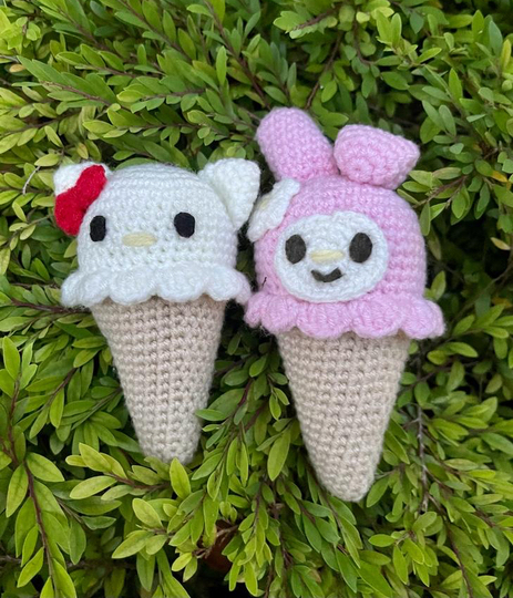 Crochet pattern bunny ice cream, crochet ice cream, crochet - Inspire Uplift