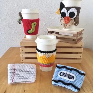 School Inspired Cup Cozies