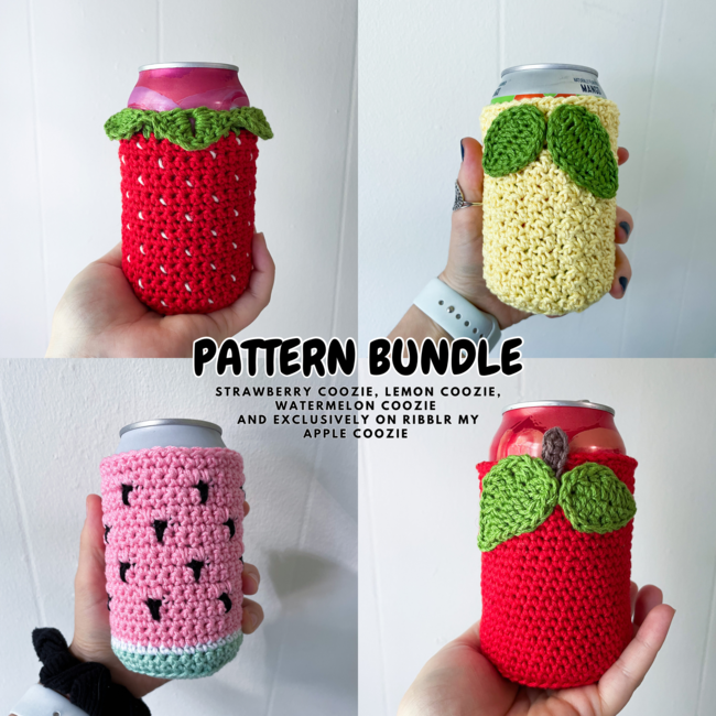 Watermelon Can CoozieCozy: Crochet pattern | Ribblr