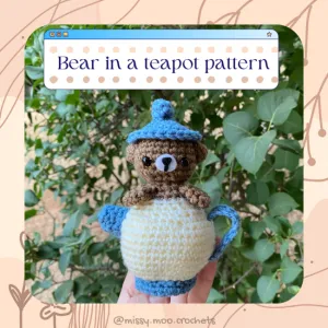 Bear In A Teapot Pattern