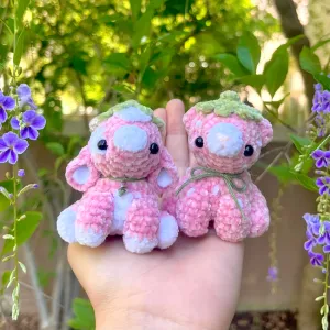 Strawberry Baby Cow and Bear Crochet Pattern