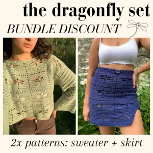 The Dragonfly Set: Sweater & Skirt