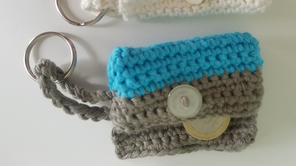 Crochet Keychain Mini-Coin Purse | ThriftyFun