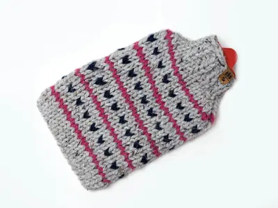 Fair Isle Stripes Hot Water Bottle Cover