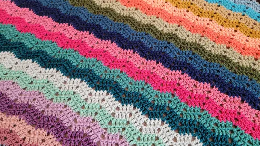 Blissful Chevron Afghan