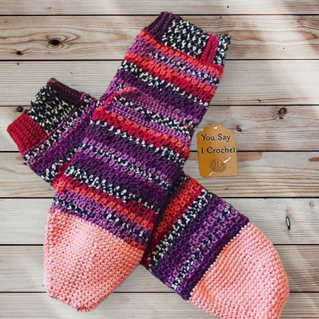 Baltic Winds Yoga Socks: Crochet pattern | Ribblr