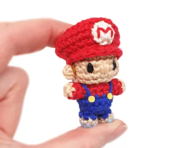 Baby Plumber Amigurumi Keychain