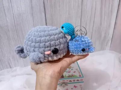 Cute Mini Whale - No Sew Pattern