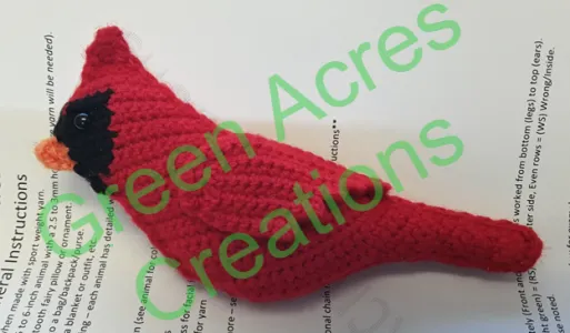 Cardinal Pocket Pal by Green Acres Creations