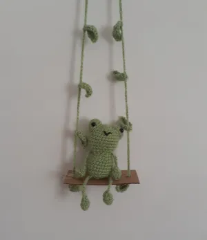 Crochet hanging vine seat