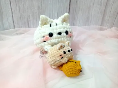 Cute Mochi / Bun Tiger Cat - No Sew Pattern