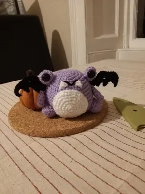 Victor the Vampire Frog Amigurumi