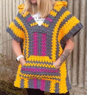 Zig Zag Poncho and Hat