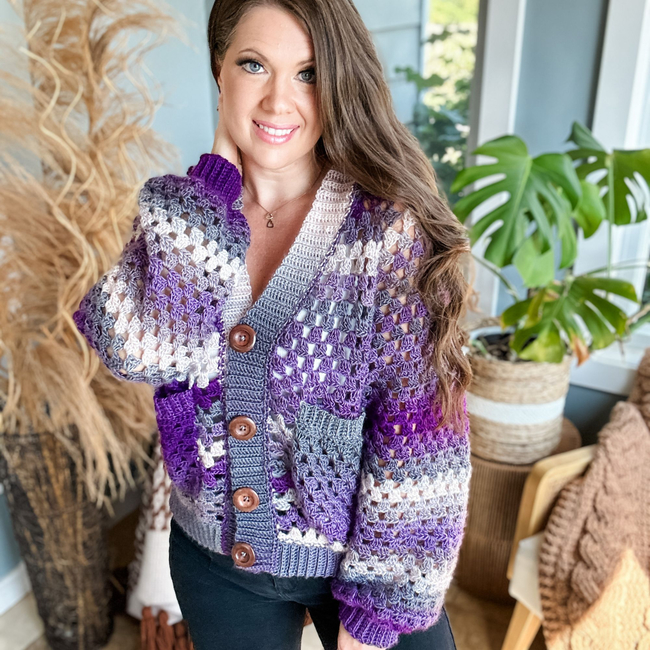 Hooded Crocheted Cardigan – Mary Maxim Ltd