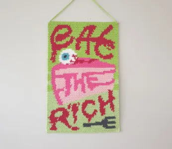 Eat The Rich Wall Hanging