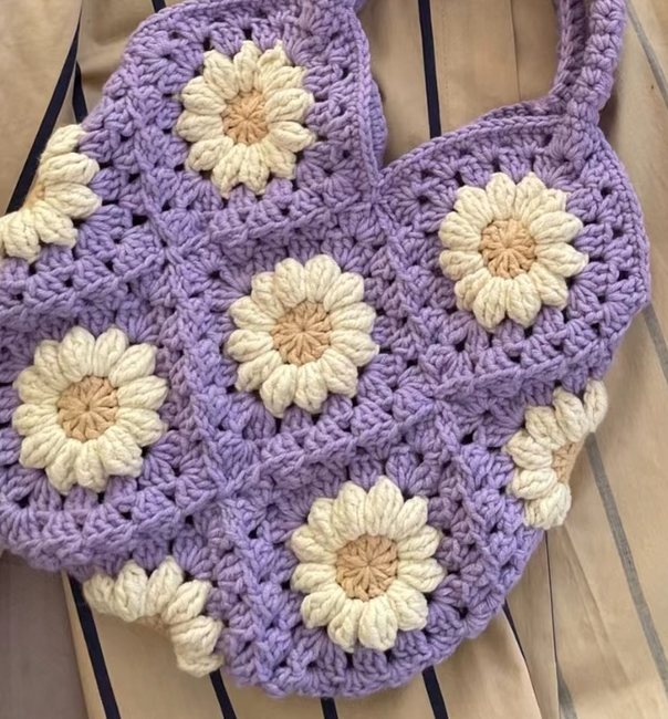 Daisy Granny Square crochet: Crochet pattern