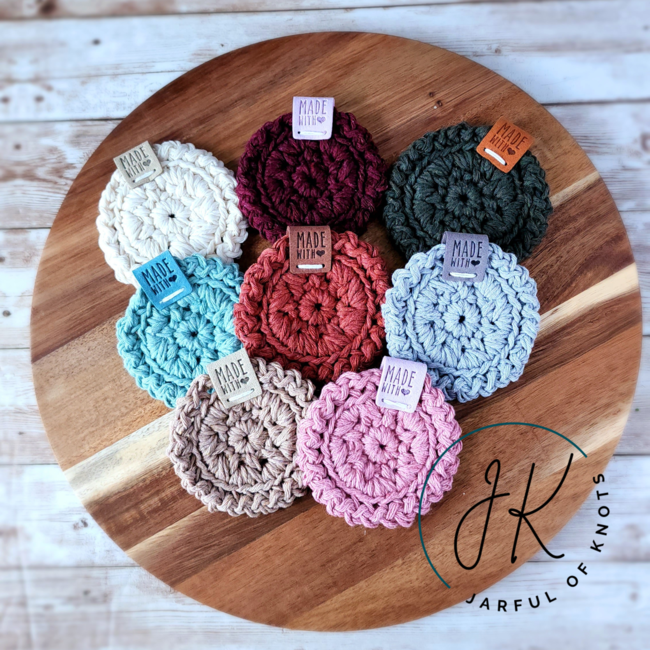 Boho Crochet Heart Coaster